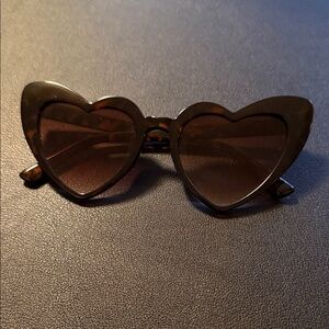 Heart-Shaped Brown Sunglasses